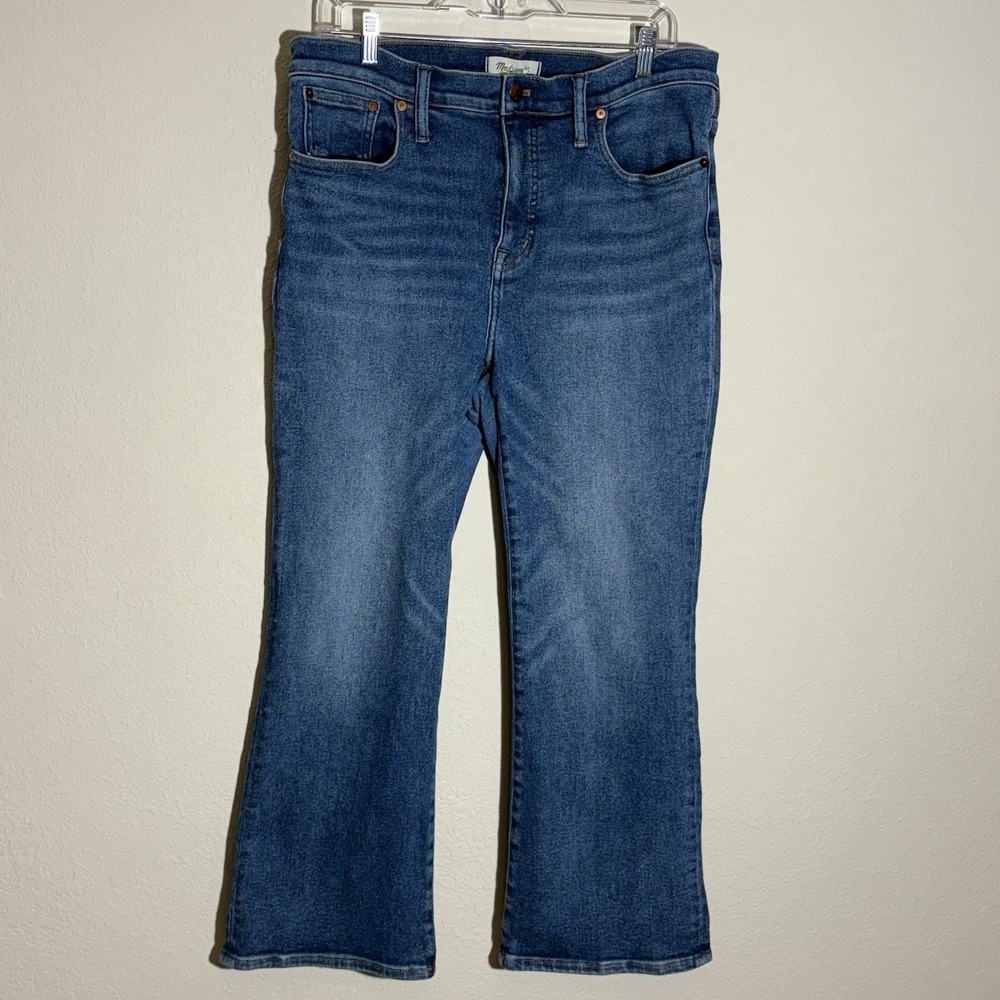 Madewell Jeans Womens 32 Blue Denim Stretch High Rise Medium Wash Cali Demi-Boot